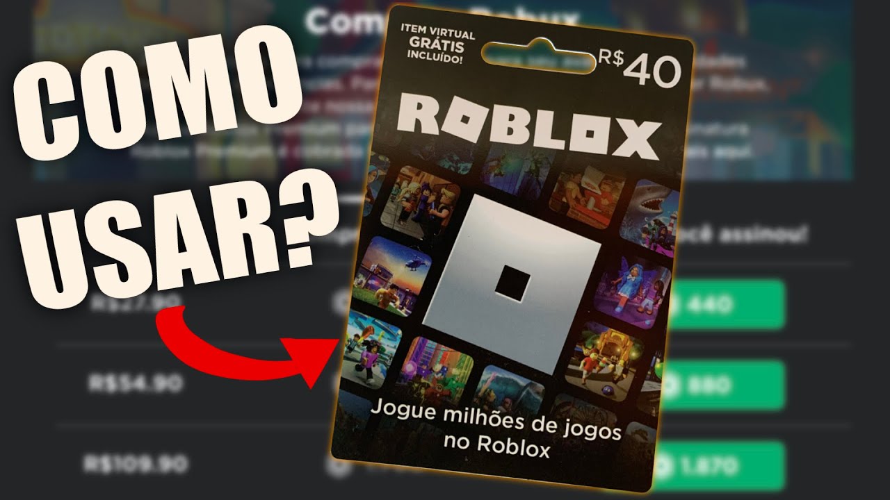 Como RESGATAR GIFT CARD do ROBLOX pelo CELULAR OU PC! 